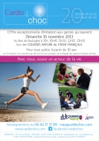Formations aux gestes qui sauvent avec défibrillateur lors des Courses Nature du Stade Français, le 10 novembre 2013 au Bois de Boulogne